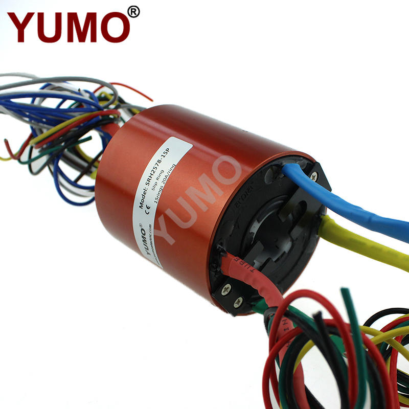 YUMO SRH2578-15P15rings 20A/ring Electric Swivel Through Bore Slip Ring