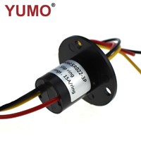 YUMO  flange type ring connector SR022-3P 15A Electrical Rotary Joint Capsule Slip Ring