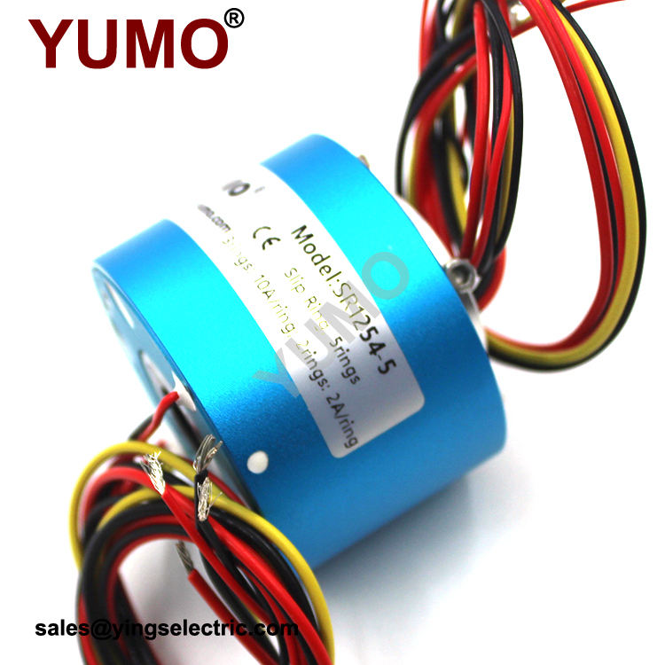 YUMO  Through bore slip ring SR1254-5 5wires ring connector