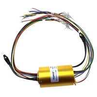 Ethernet slip ring collector  hole 12.7mm rotating  Ring  connector with cable