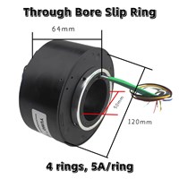 Through Bore Slip Ring OD 120mm ID 50mm Through Hole Slip rings 6 Rings 10A/rings