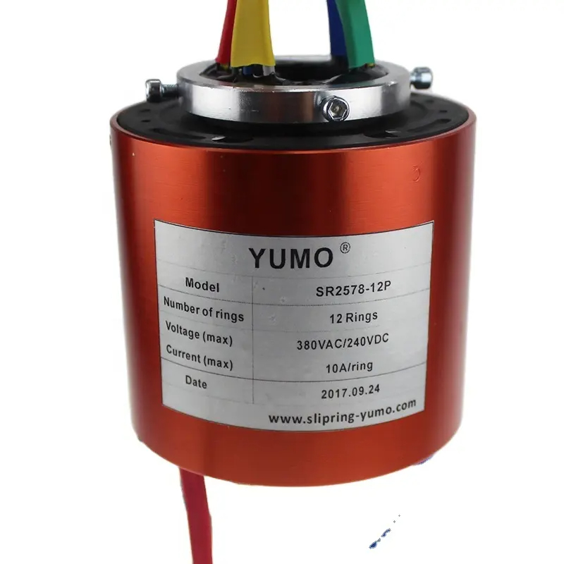 YUMO Connector ring SR2578-12P  12wires rotating Through Bore Slip Ring