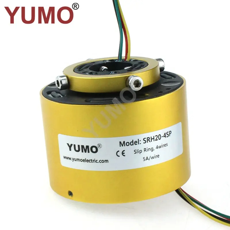 YUMO hollow ring connector SRH20-4SP 4wires rotating Through Bore Slip Ring