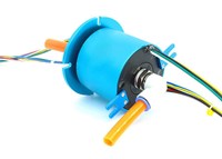 2A High Speed Pneumatic Rotary Union Hollow Shaft Slip Ring With 1 Passage 12 Circuits