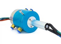 High Speed 2 Passages Pneumatic Hydraulic Rotary Union Support Transmit Signal