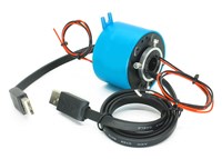 Single Channel USB2.0 IEEE1394 Electrical Separate Slip Ring Assembly 56mm