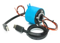 Industrial Electrical Separate Slip Ring Single Channel USB2.0 IEEE1394 56mm